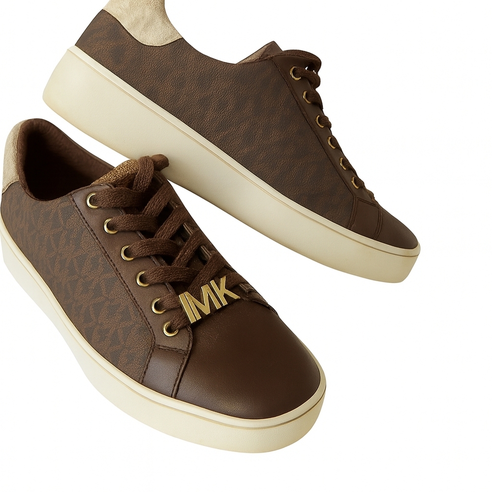 Michael Kors Brown and Cream Sneakers